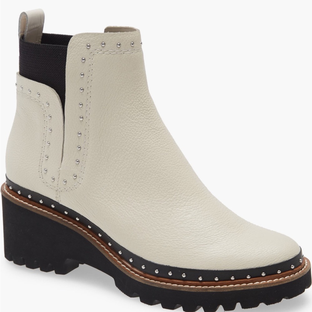 Dolce Vita Huey Cream Studded Ankle Boots